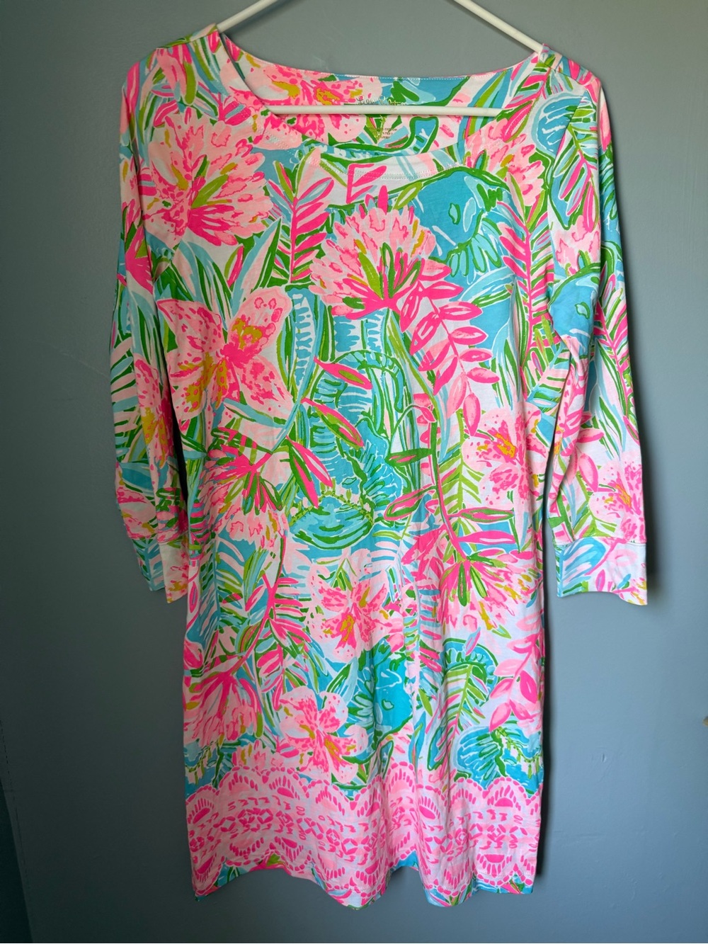 Lilly Pulitzer Hollee Lilly of the Jungle Dress Cotton Sheath Dress Size Small